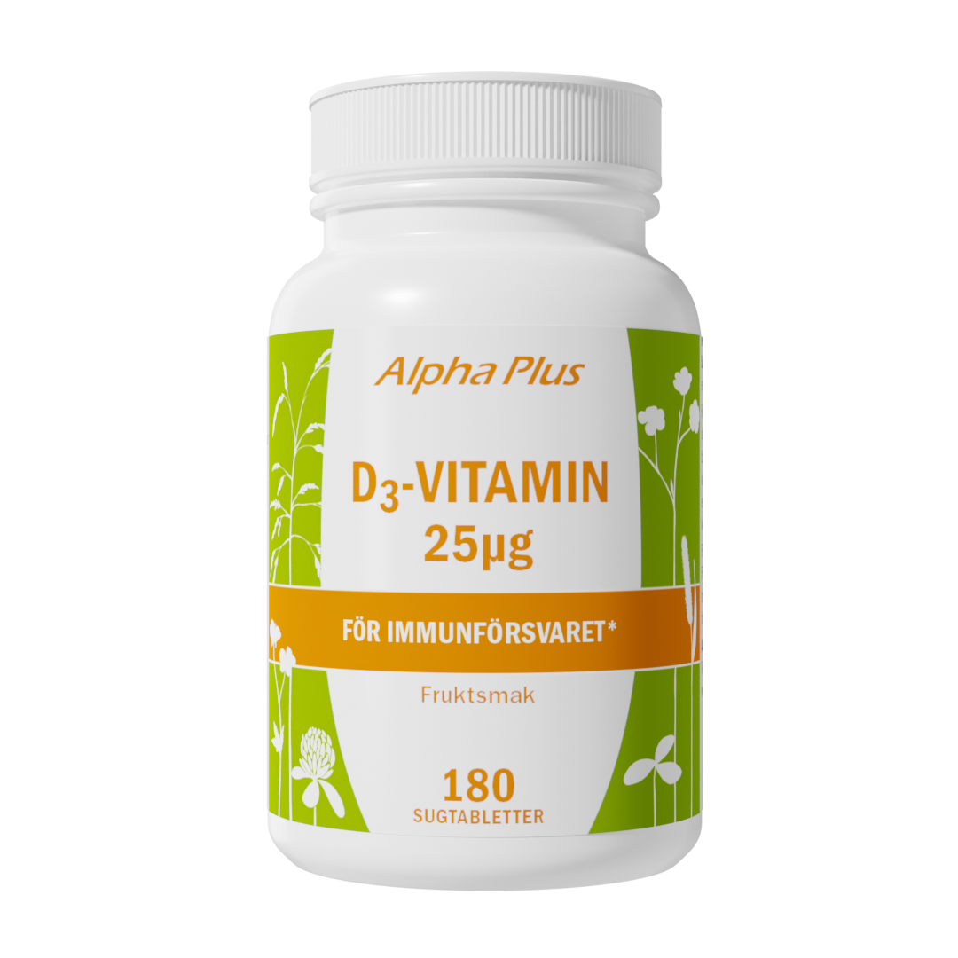 Alpha Plus D3-Vitamin 25µg 180 sugtabletter