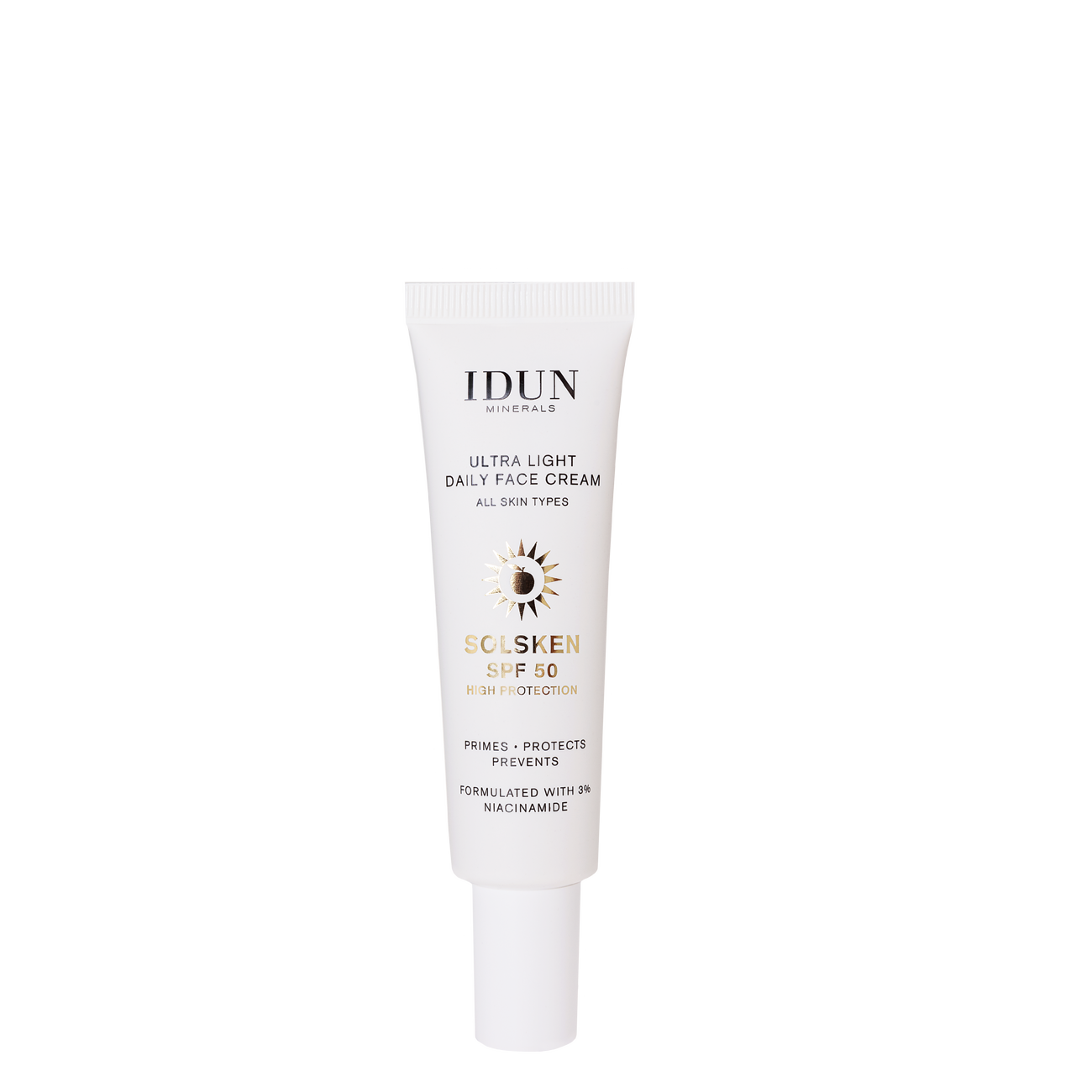 IDUN Minerals Ultra Light Daily Face Cream Solsken SPF50 30 ml