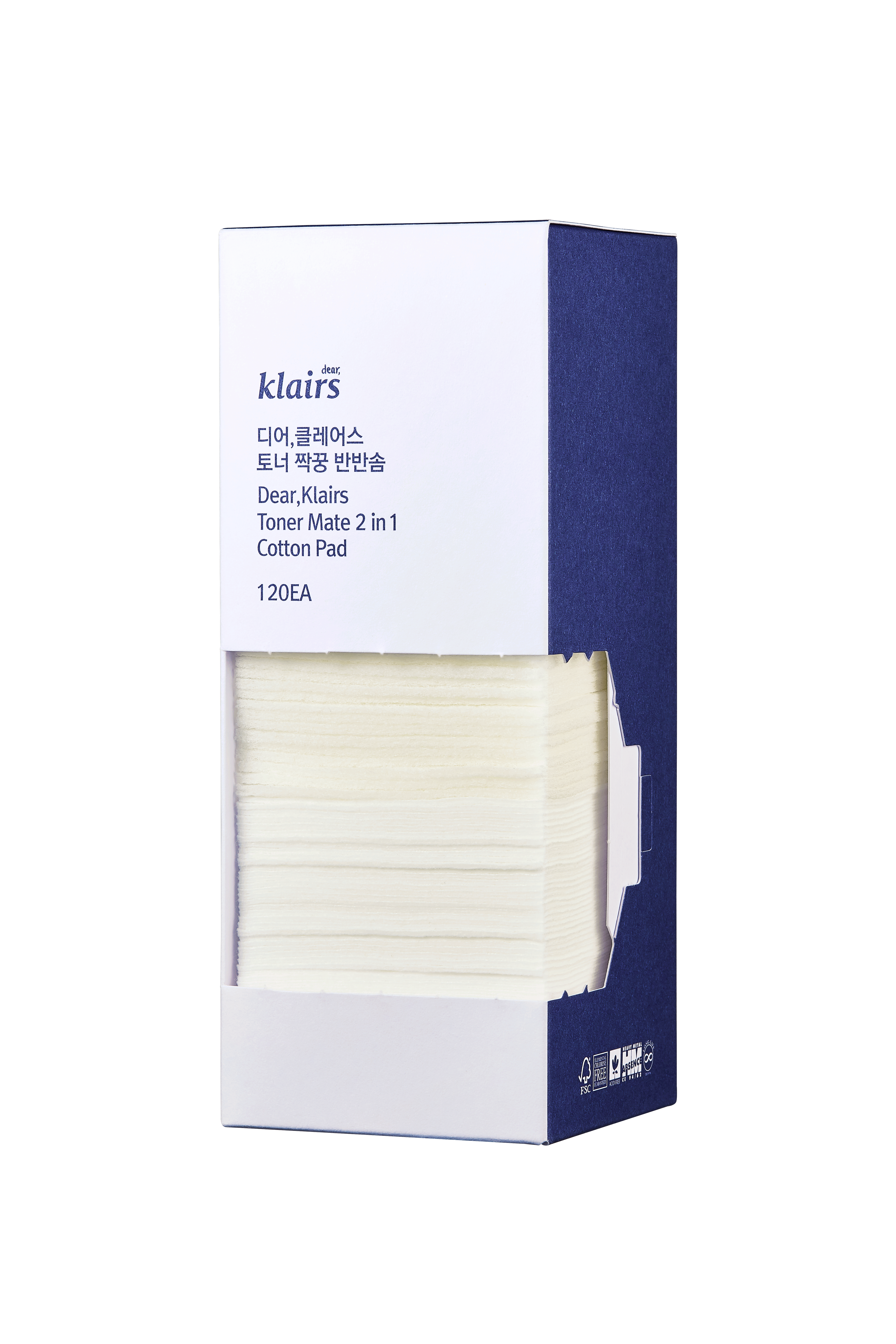 Klairs Toner Mate 2 in 1 Cotton Pad 60pcs