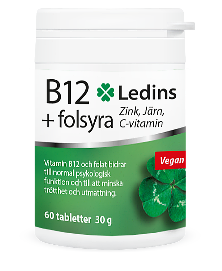 Ledins Vitamin B12 + Folsyra 60 tabletter