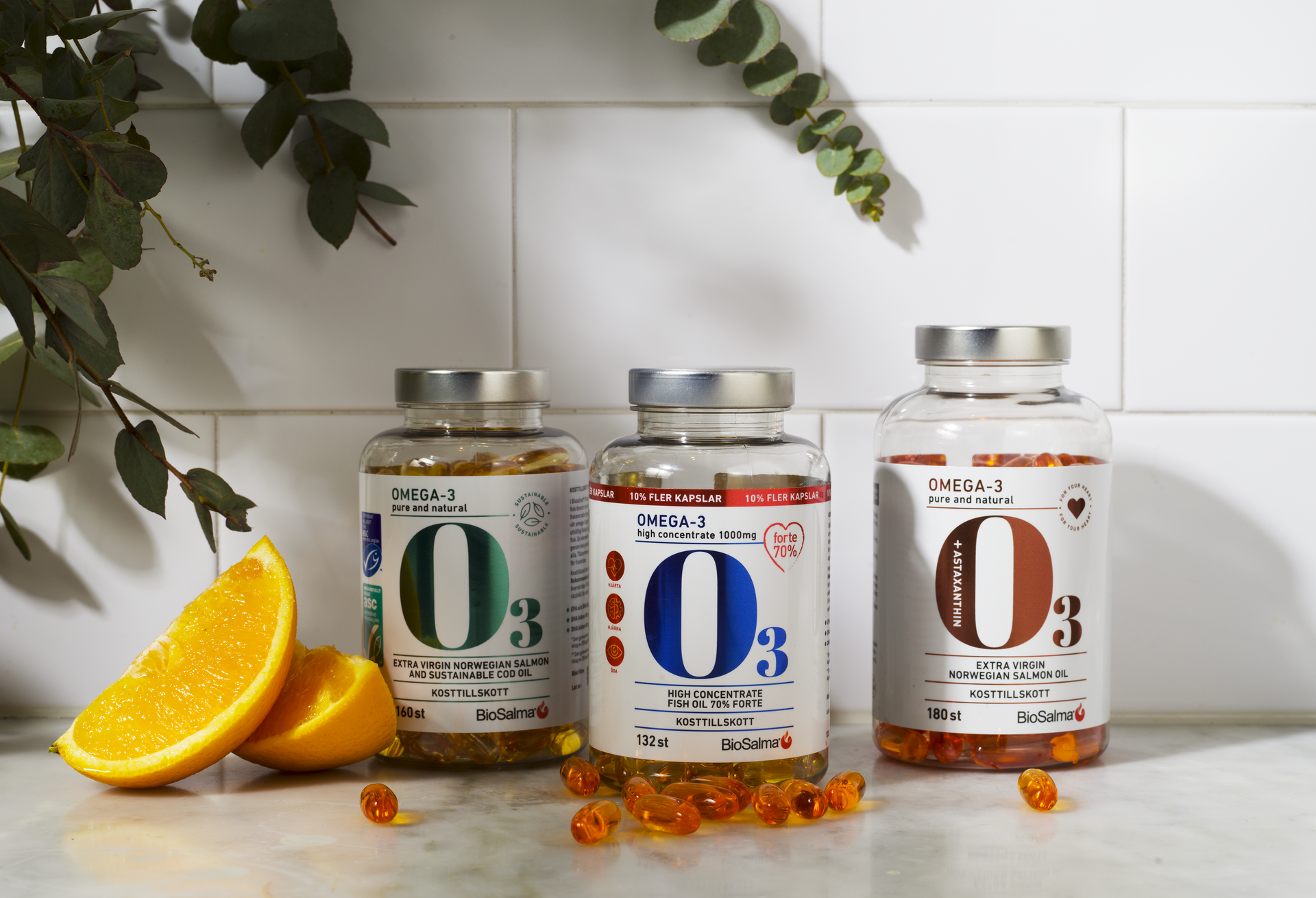 Köp BioSalma Omega-3 Forte 70% 1000mg 132 kapslar | Apohem
