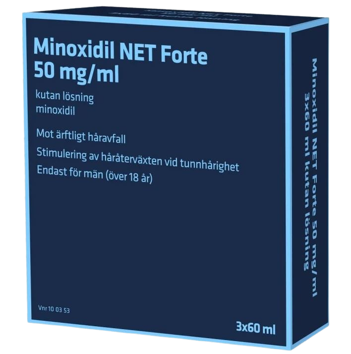 Minoxidil NET Forte 50 mg/ml Kutan Lösning 3 x 60 ml