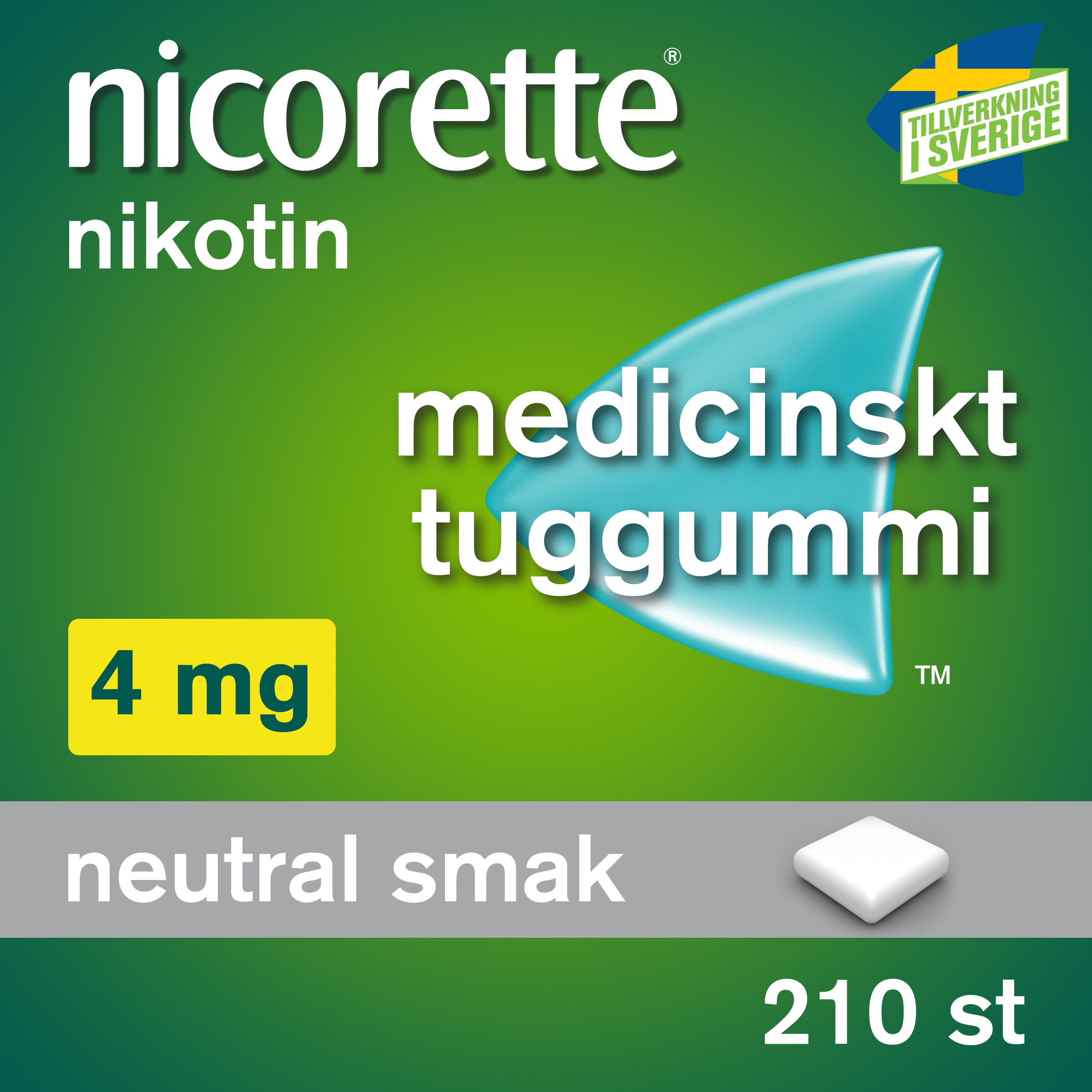 Nicorette Medicinskt Tuggummi 4 mg 210 st