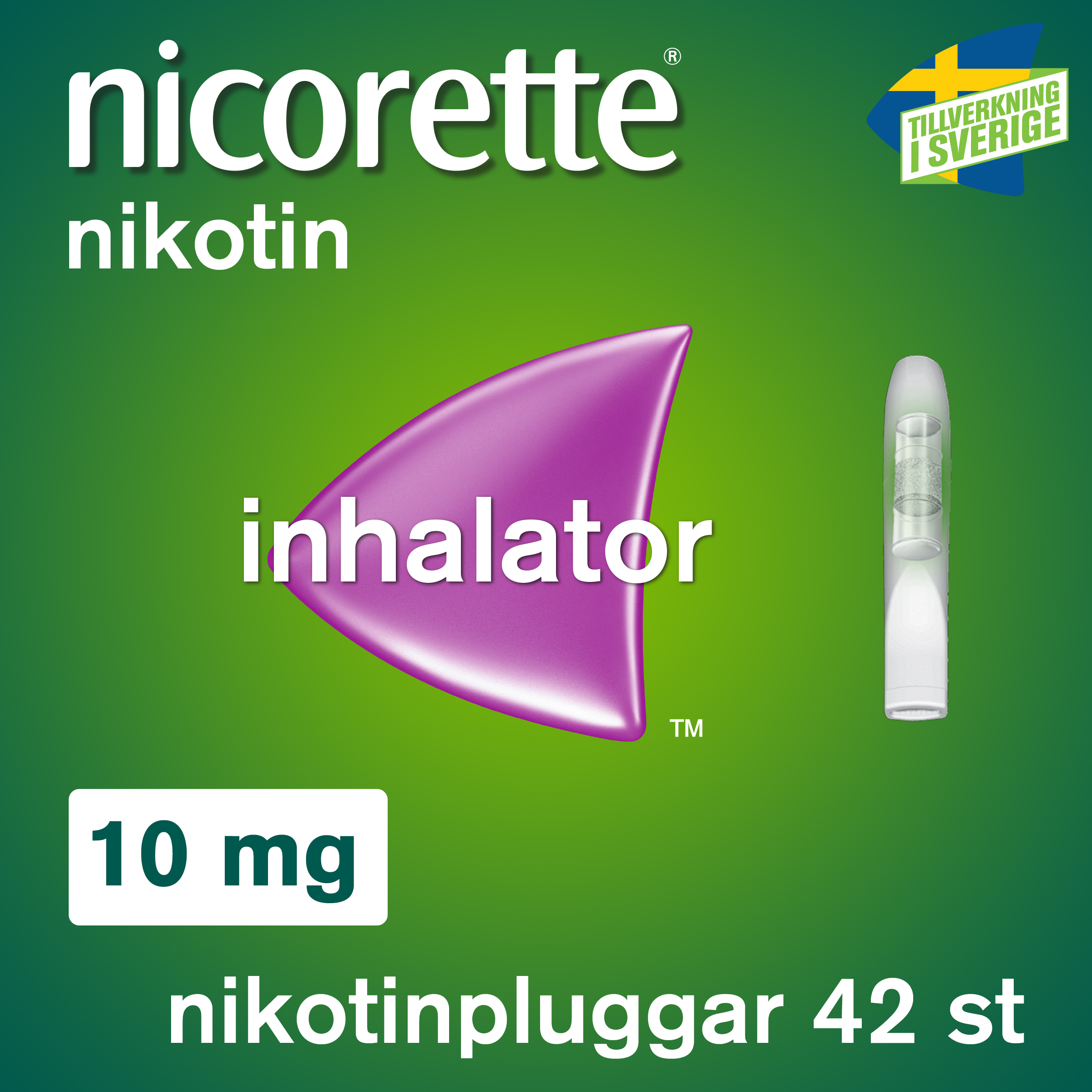 Nicorette Inhalator Inhalationsånga Vätska 10 mg 42 st