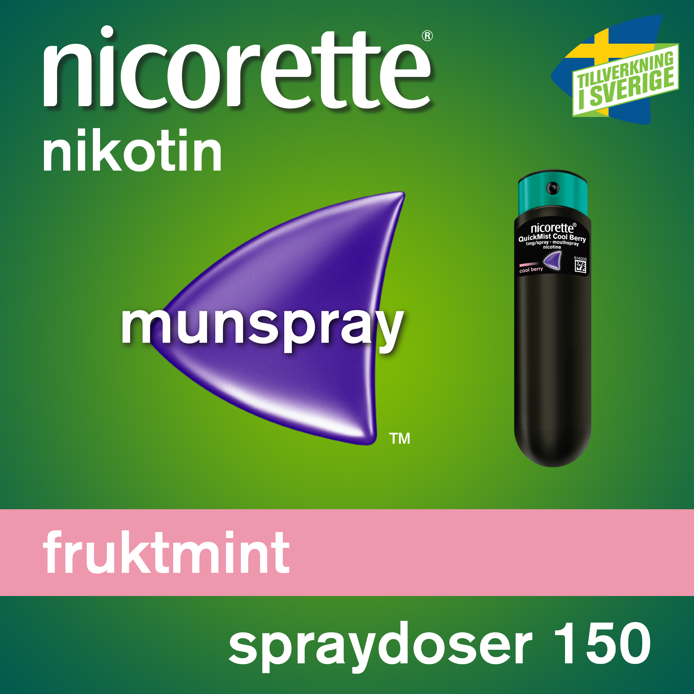 Nicorette Fruktmint Munspray 1 mg/spray 150 spraydoser